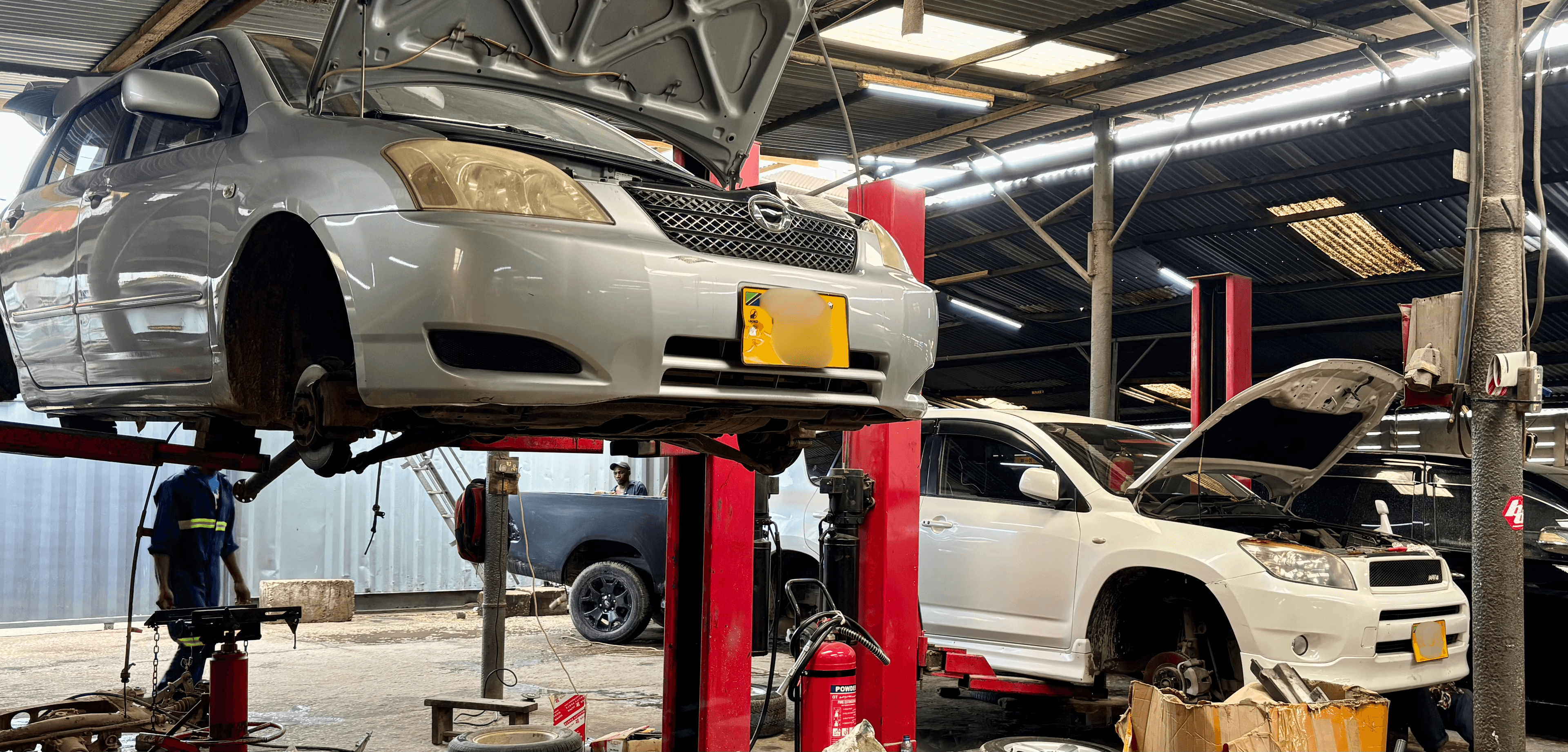 Keko Garage workshop in Tanzania - professional auto repair and vehicle maintenance